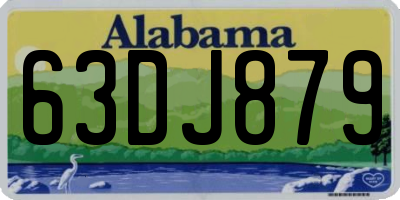 AL license plate 63DJ879