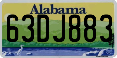 AL license plate 63DJ883