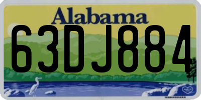 AL license plate 63DJ884