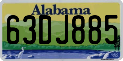 AL license plate 63DJ885