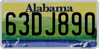 AL license plate 63DJ890