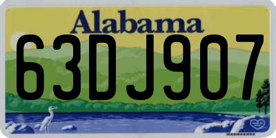 AL license plate 63DJ907