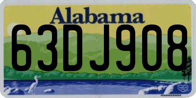 AL license plate 63DJ908
