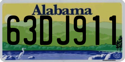 AL license plate 63DJ911