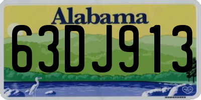 AL license plate 63DJ913