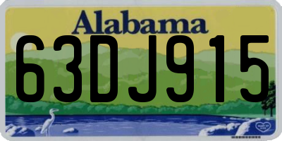 AL license plate 63DJ915