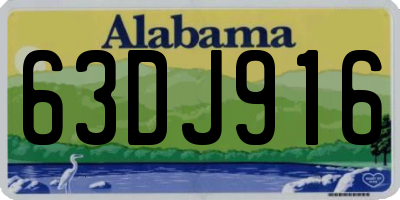 AL license plate 63DJ916