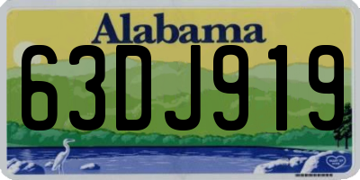 AL license plate 63DJ919
