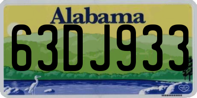 AL license plate 63DJ933