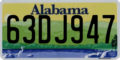 AL license plate 63DJ947