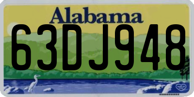 AL license plate 63DJ948