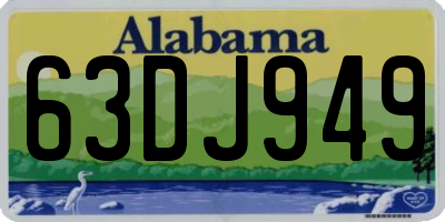AL license plate 63DJ949