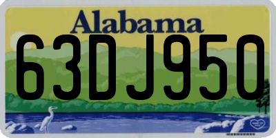 AL license plate 63DJ950