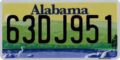 AL license plate 63DJ951