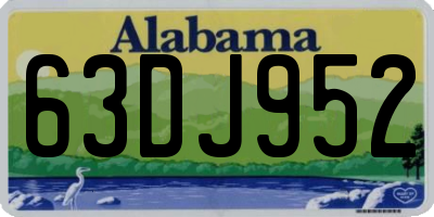 AL license plate 63DJ952