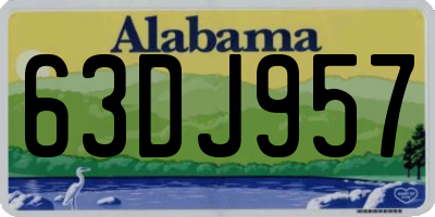 AL license plate 63DJ957