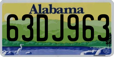 AL license plate 63DJ963