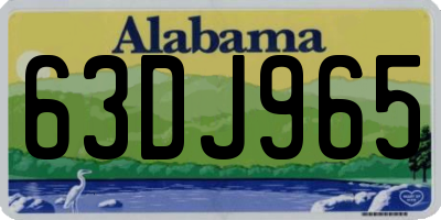 AL license plate 63DJ965