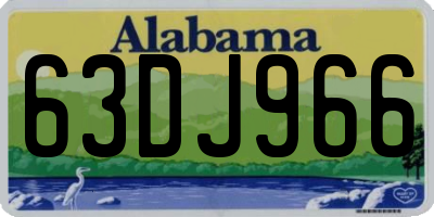 AL license plate 63DJ966