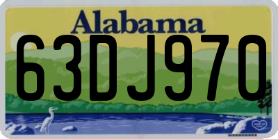 AL license plate 63DJ970
