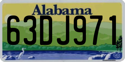 AL license plate 63DJ971