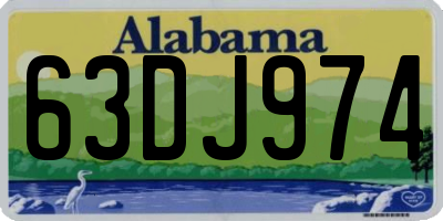 AL license plate 63DJ974