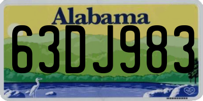 AL license plate 63DJ983