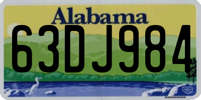 AL license plate 63DJ984