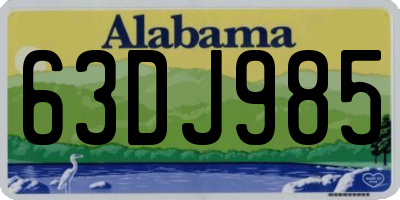 AL license plate 63DJ985