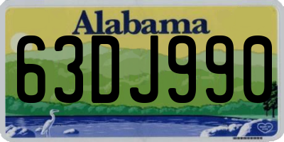AL license plate 63DJ990