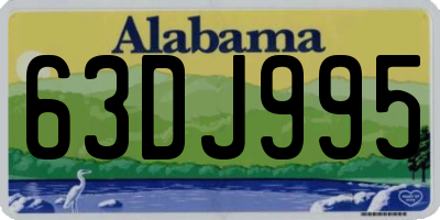 AL license plate 63DJ995