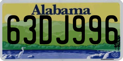 AL license plate 63DJ996