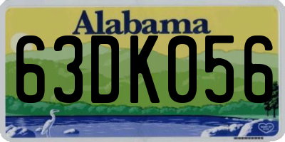 AL license plate 63DK056
