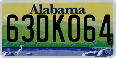AL license plate 63DK064