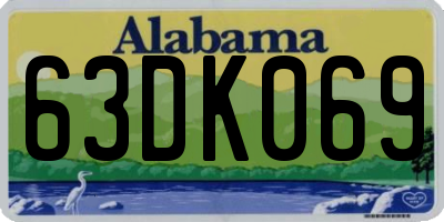 AL license plate 63DK069