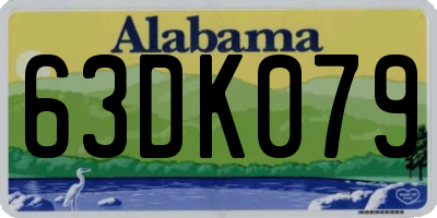 AL license plate 63DK079