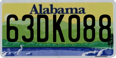 AL license plate 63DK088