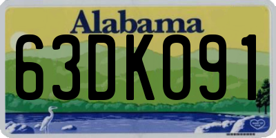 AL license plate 63DK091