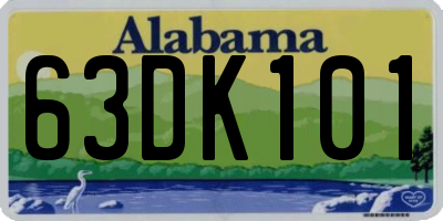 AL license plate 63DK101