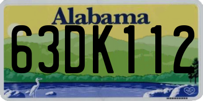 AL license plate 63DK112