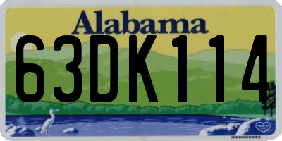 AL license plate 63DK114