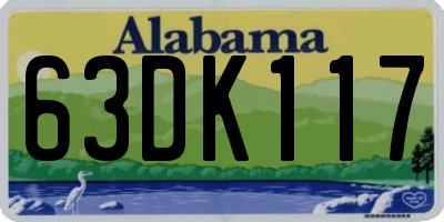 AL license plate 63DK117
