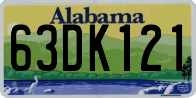 AL license plate 63DK121