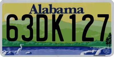 AL license plate 63DK127
