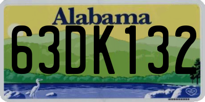 AL license plate 63DK132