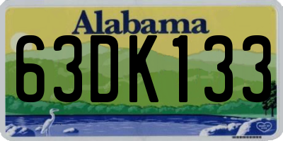AL license plate 63DK133