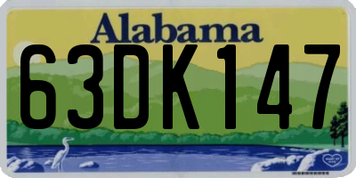 AL license plate 63DK147