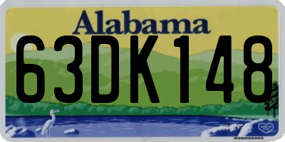 AL license plate 63DK148