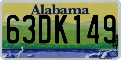 AL license plate 63DK149