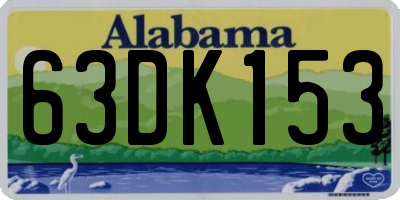 AL license plate 63DK153